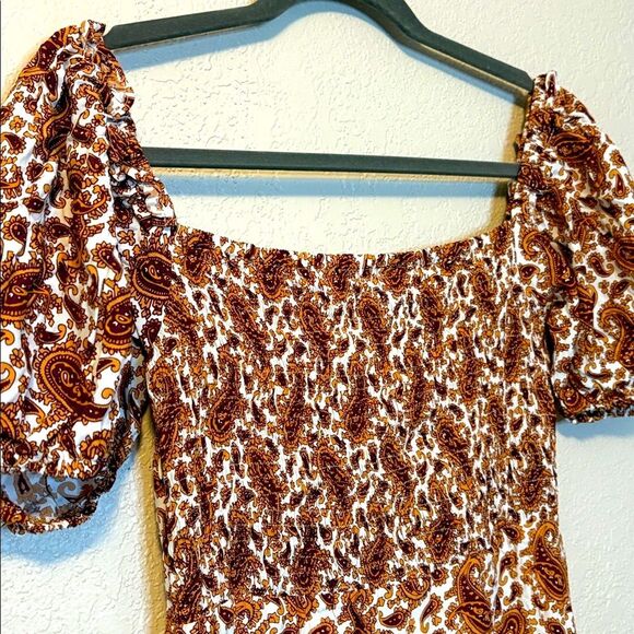 Faithfull the Brand Floral Brown Midi Dress - Picture 7 of 8